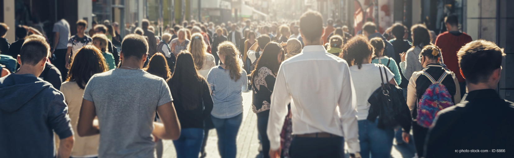 The Statue of Justice - crowd of people in a shopping street from © rcfotostock