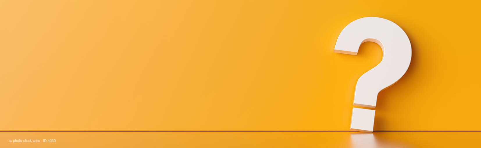 Question mark on orange wall background - FAQ Concept image from © rcfotostock