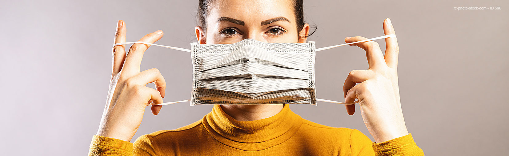 oman wearing an anti virus protection mask to prevent others from corona COVID-19 and SARS cov 2 infection from © rcfotostock